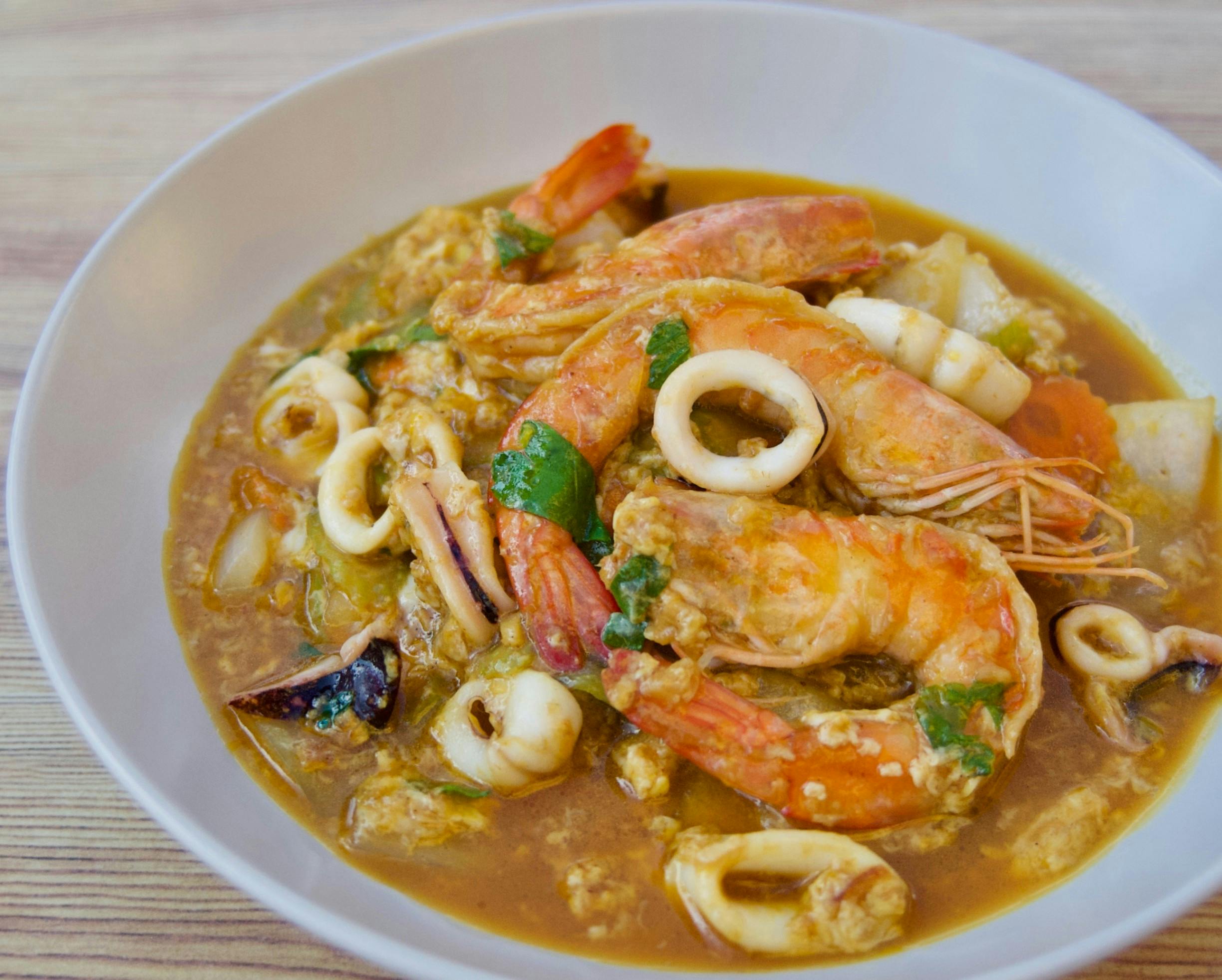 Seafood Yellow curry - Caril amarelo com marisco