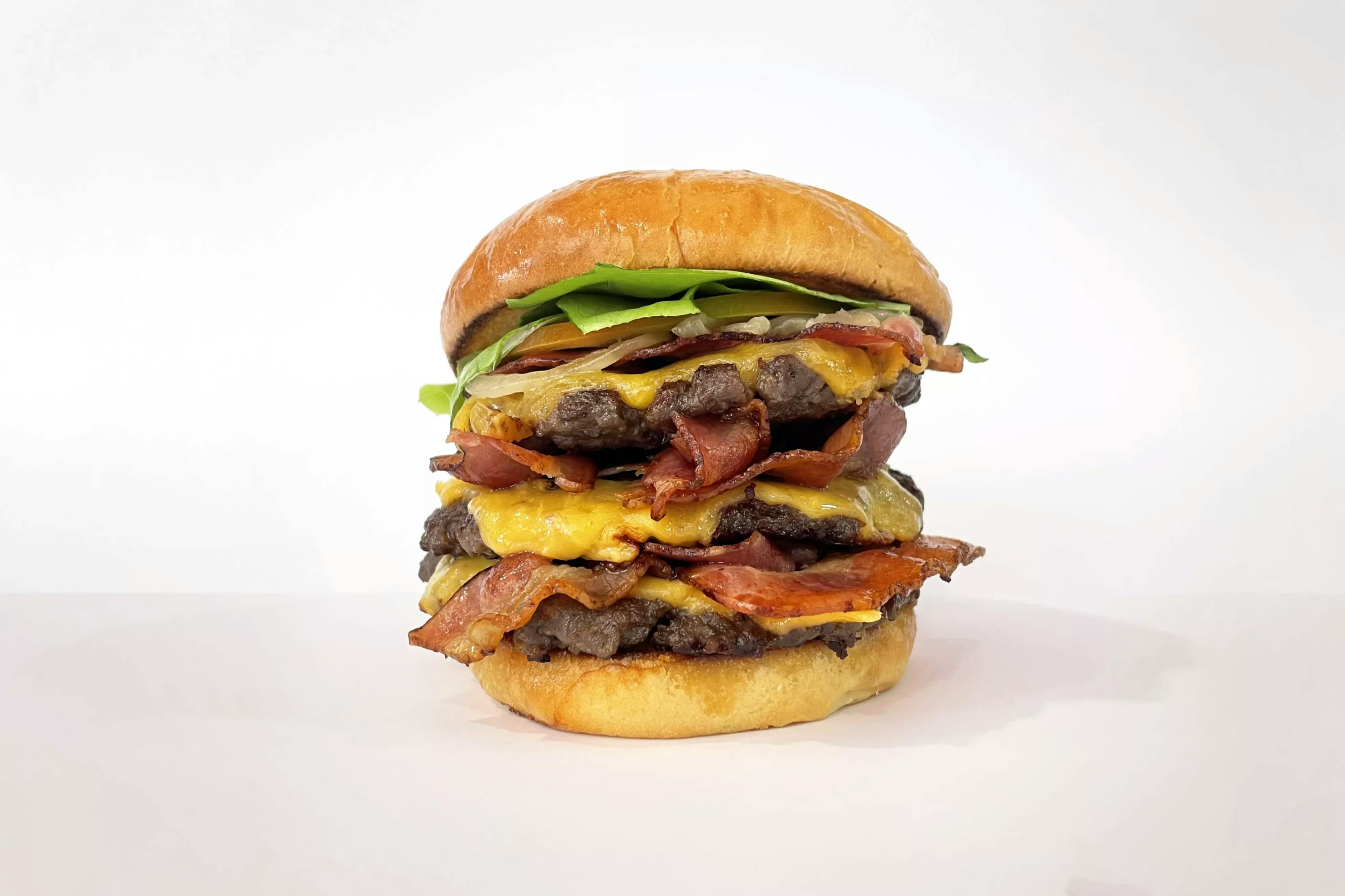 Triple Smash bacon burger