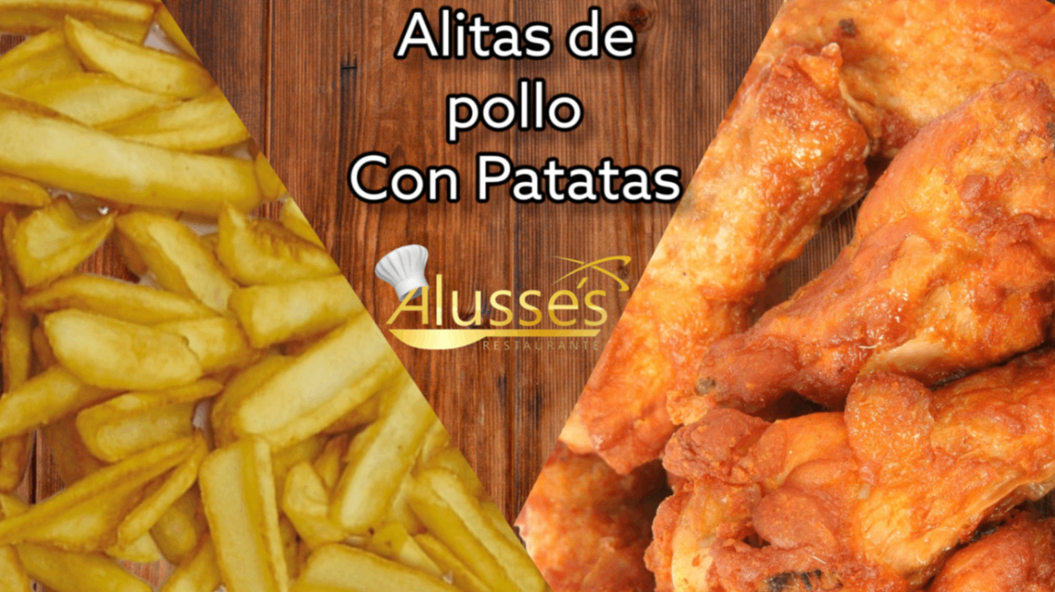 Alitas de pollo con patatas